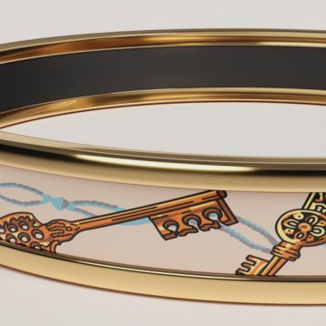 エナメルブレスレット 《レ・クレ》 - ベージュ | Hermès - エルメス